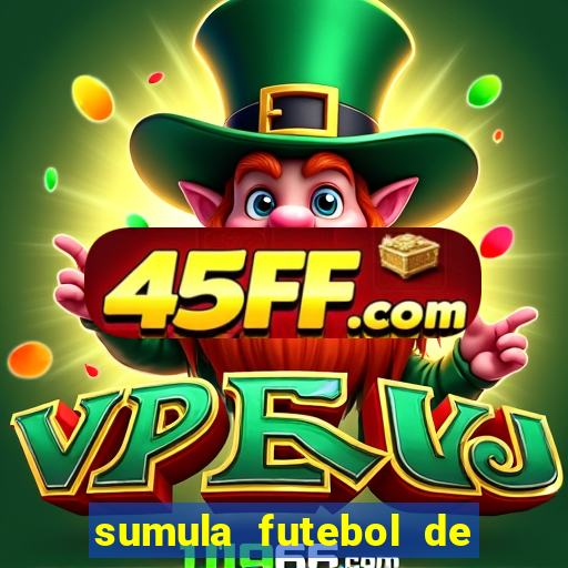 sumula futebol de campo word
